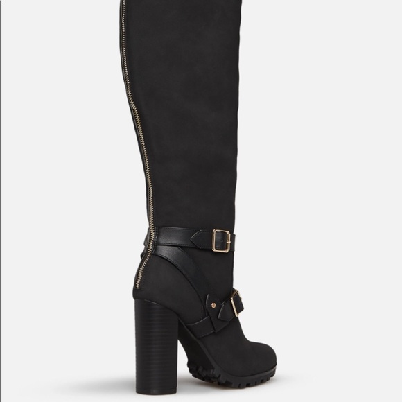 🖤Black Gold Detail Wide Calf Boots🖤 - Picture 3 of 7